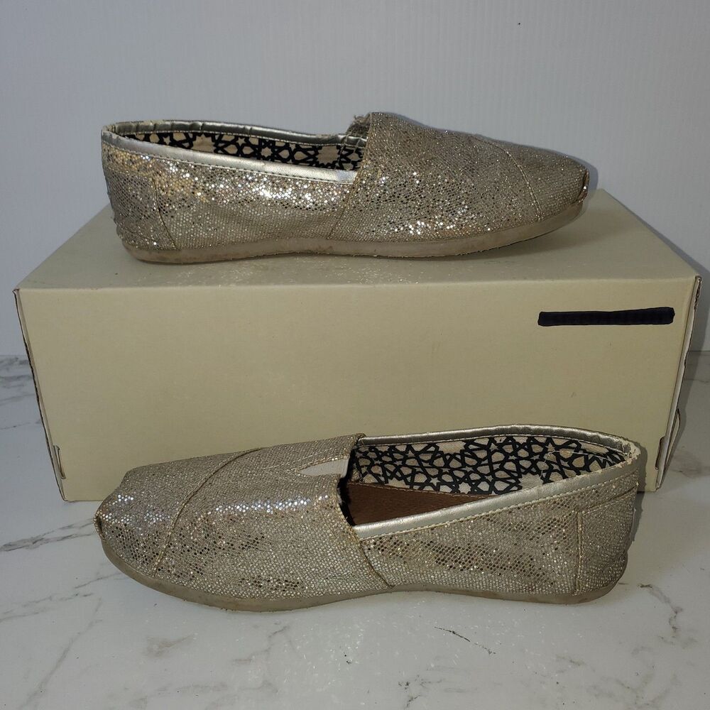 Toms Women's Size 9 Memory Foam Casual Shoes GLITTER